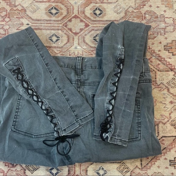 RVCA ankle tie skinny jeans - Picture 5 of 5